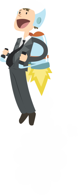 Digital Marketing flying man